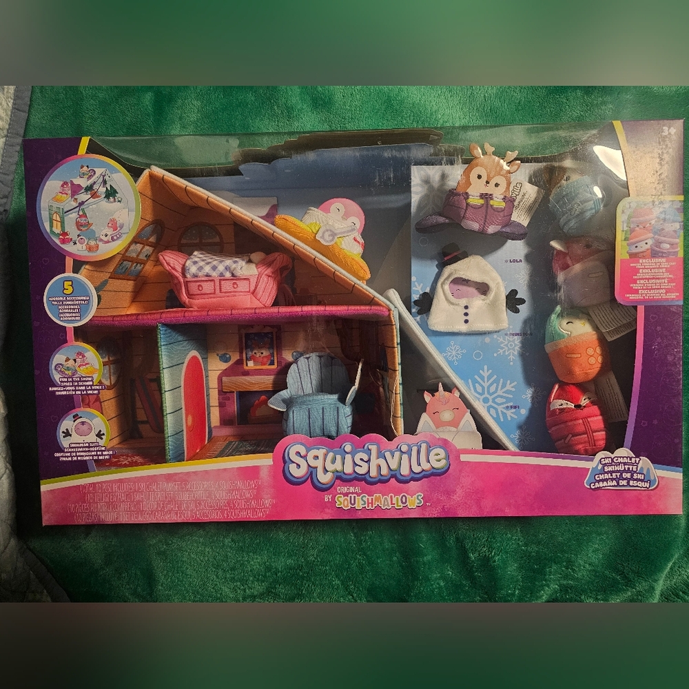 Brand new Squishmallows Squishville Chalet Playset Great Christmas Gift 🎁